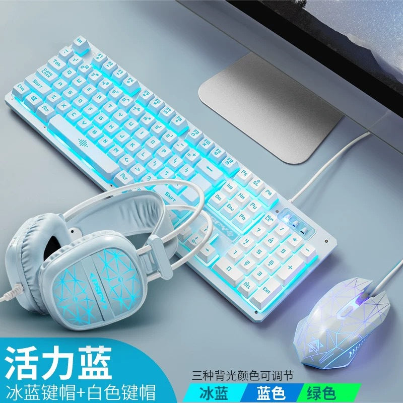 Ruyi Bird K59 ゲーミング3点セット | キーボード・マウス・ヘッドセット 有線・光るUSBセット